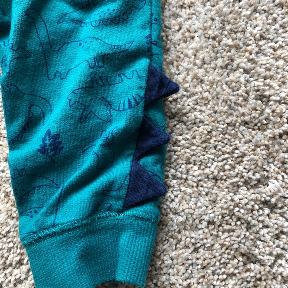 EUC- Carters 2 Pairs of Dinosaur Pants; Dark Grey & Aqua Blue- size 12 months - Picture 11 of 12